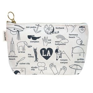 Maptote California Zipped Pouches White